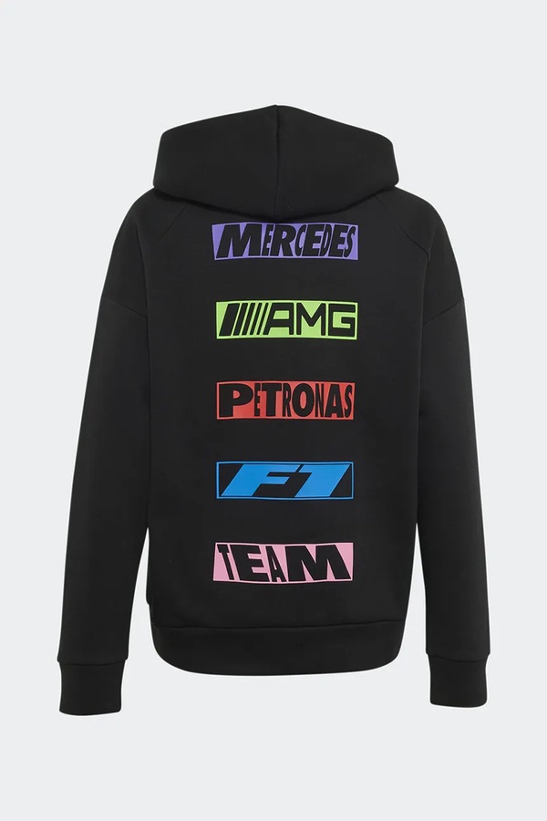 Кофта с капюшоном детская с хлопком adidas Performance MERCEDES цвет черный