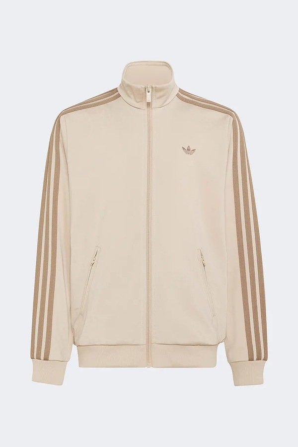 Кофта, яка розстібається дитяча adidas Originals колір бежевий