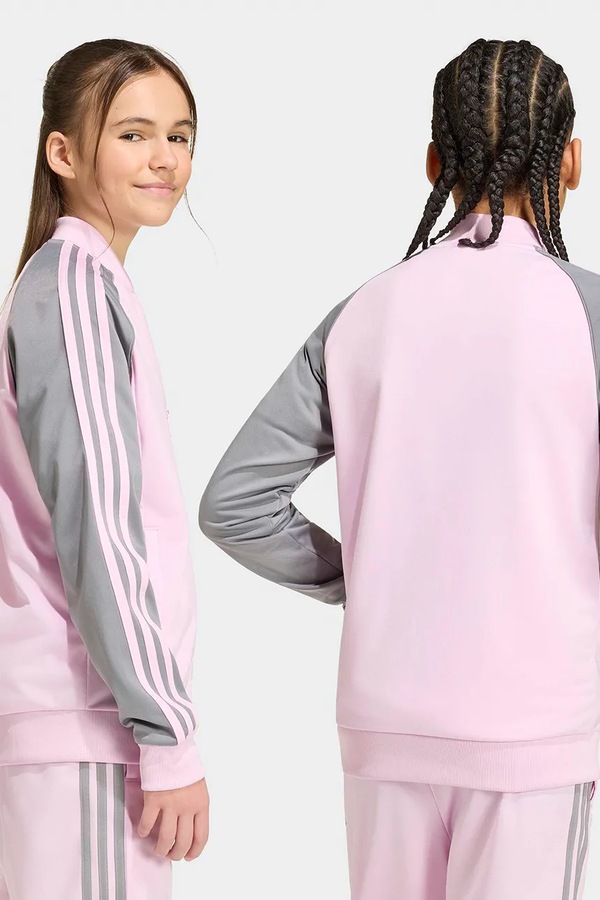 Кофта, яка розстібається дитяча adidas Originals колір рожевий фото 2