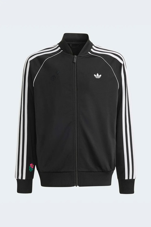Кофта, яка розстібається дитяча adidas Originals колір чорний
