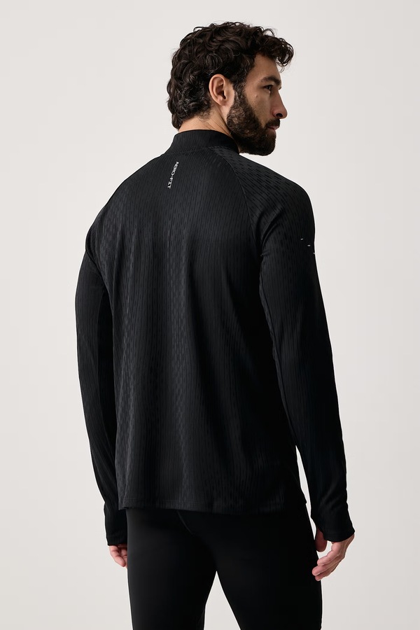 Лонгслів для бігу чоловічий Nike Stride Aero-FIT колір чорний фото 3