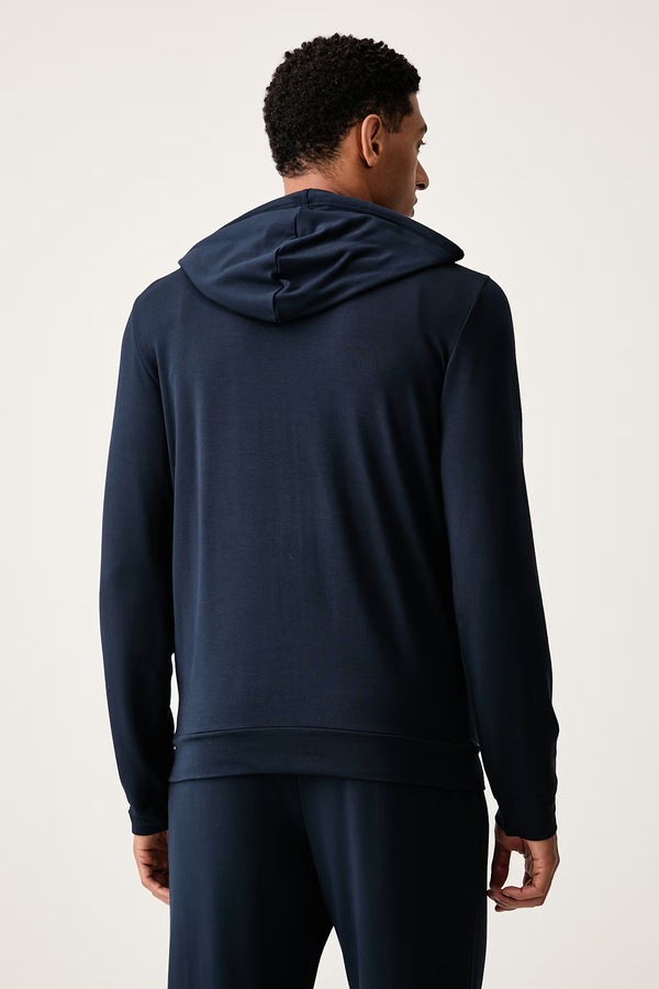 Кофта loungwear чоловіча з модалем Emporio Armani Underwear колір темно-синій фото 3