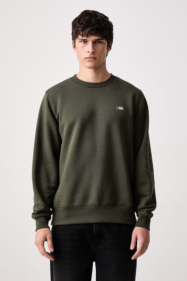 Кофта чоловіча з бавовною Dickies колір зелений
