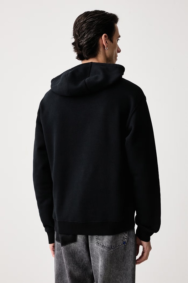 Кофта з капюшоном чоловіча з бавовною Dickies колір чорний фото 3