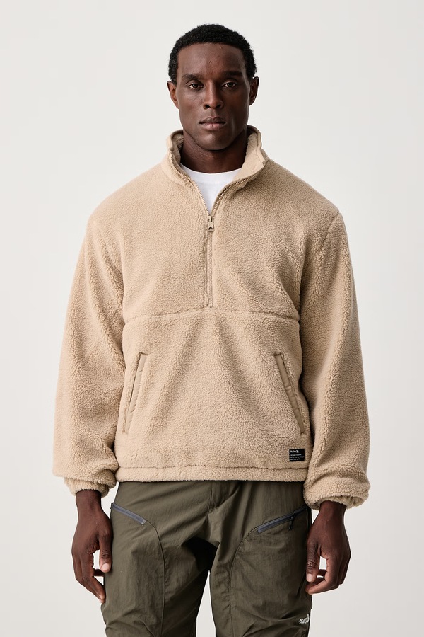 Флісова кофта чоловіча Hurley колір бежевий