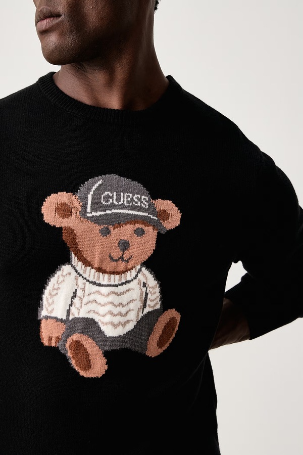 Светр чоловічий з віскозою Guess NAVIN колір чорний фото 4