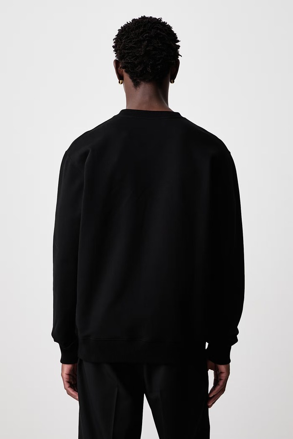 Кофта мужская хлопковая Drôle de Monsieur D Mirror Embroidery цвет черный фото 2