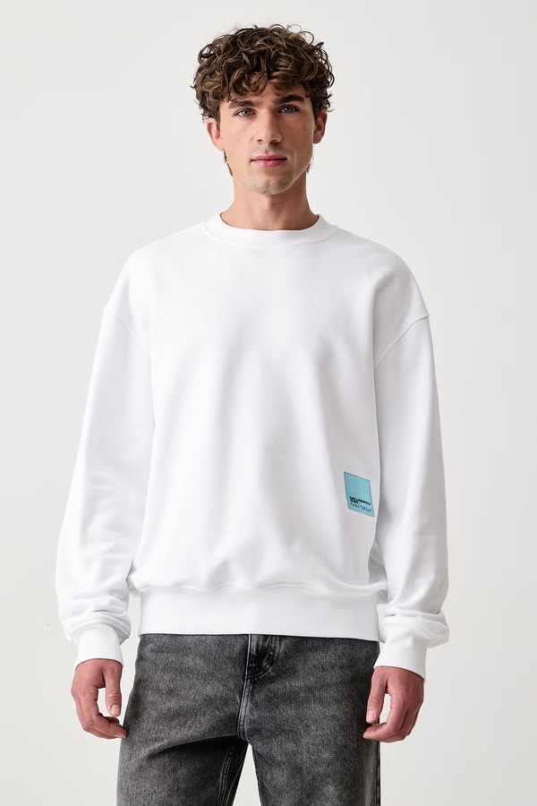Кофта мужская хлопковая Karl Lagerfeld Jeans x Pietro Terzini цвет белый