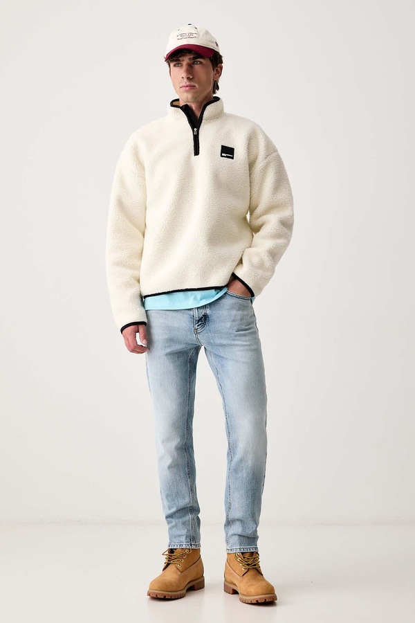 Кофта чоловіча Karl Lagerfeld Jeans колір бежевий