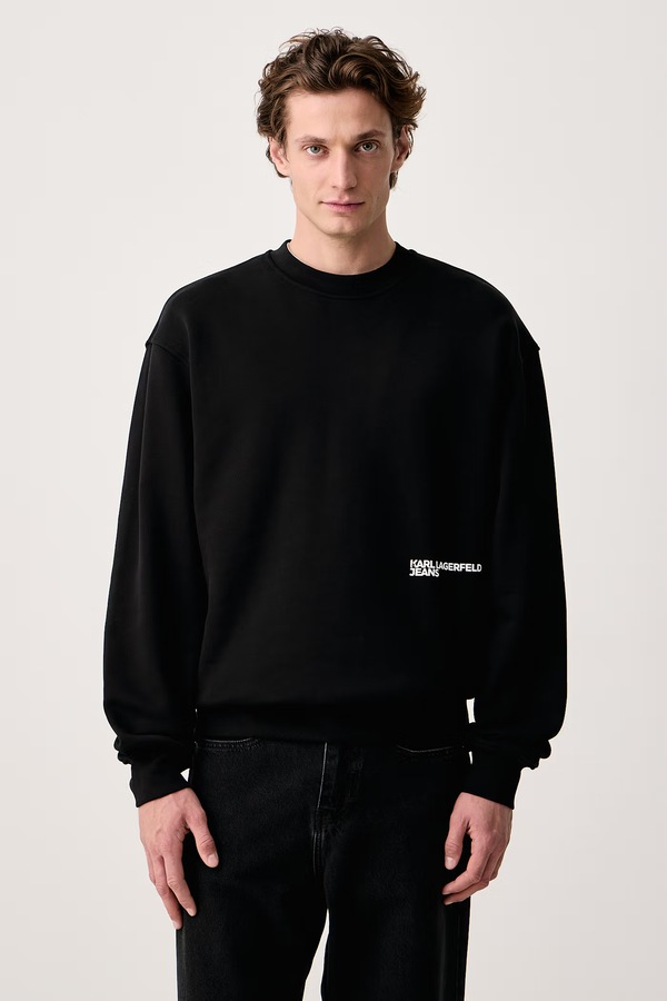 Кофта чоловіча бавовняна Karl Lagerfeld Jeans колір чорний фото 2