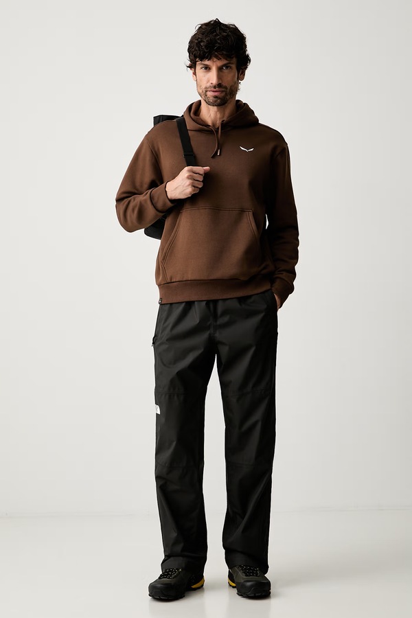 Кофта с капюшоном мужская с хлопком Salewa EAGLE цвет коричневый