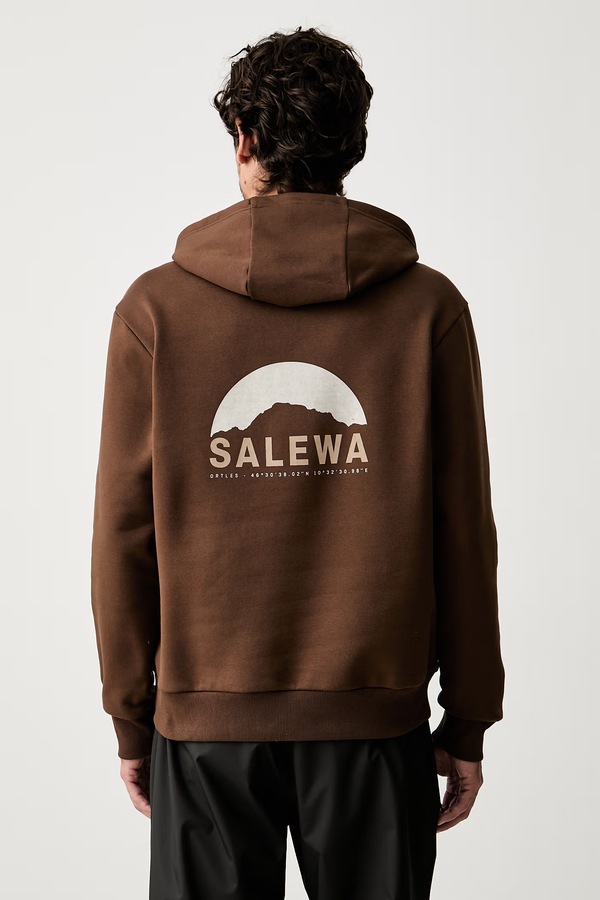 Кофта с капюшоном мужская с хлопком Salewa EAGLE цвет коричневый фото 2