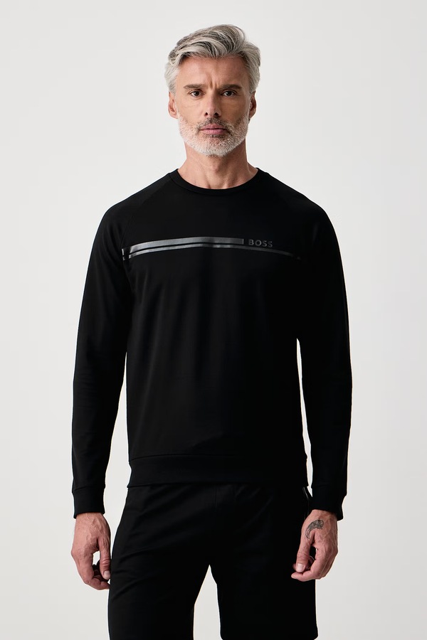Кофта мужская хлопковая BOSS Authentic Sweatshirt цвет черный