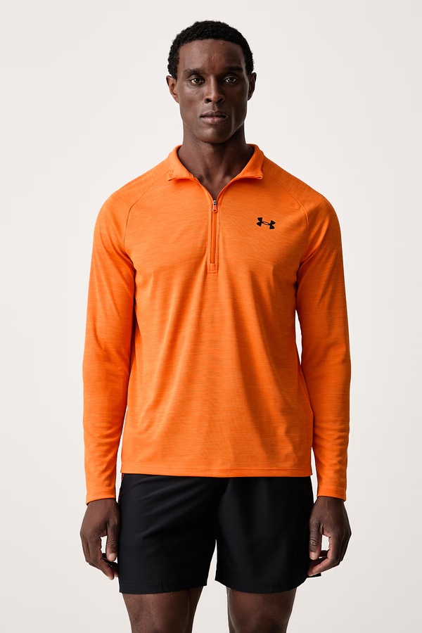 Кофта на застібці чоловіча Under Armour Tech Textured колір помаранчевий