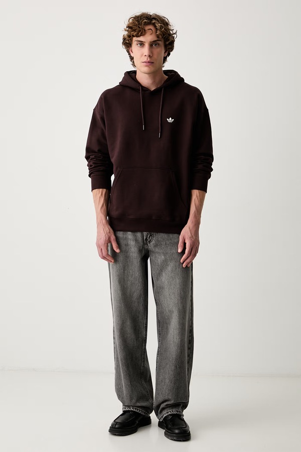 Кофта оверсайз чоловіча з бавовною adidas Originals Milan колір коричневий