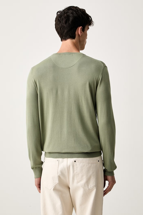 Светр чоловічий з віскозою Scotch & Soda колір зелений фото 2