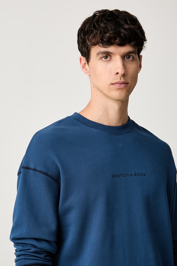 Кофта з капюшоном чоловіча бавовняна Scotch & Soda колір блакитний фото 4