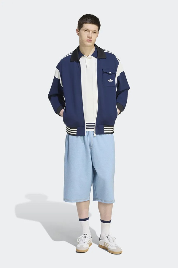 Кофта на застібці чоловіча adidas Originals колір блакитний фото 3