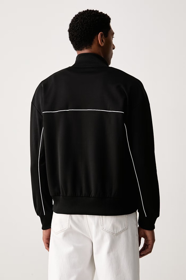 Спортивна кофта чоловіча Lacoste колір чорний фото 2
