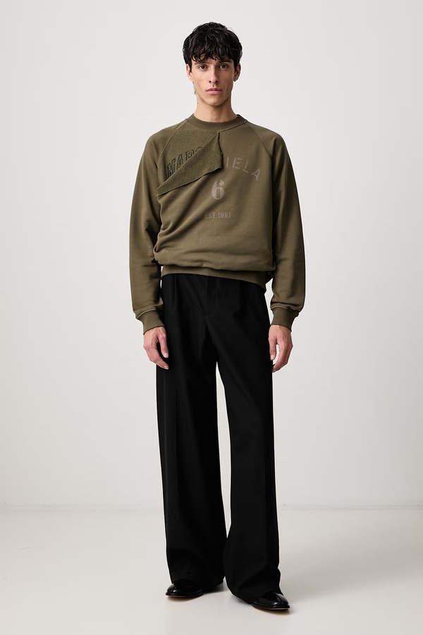 Кофта чоловіча з бавовною MM6 Maison Margiela колір зелений фото 2