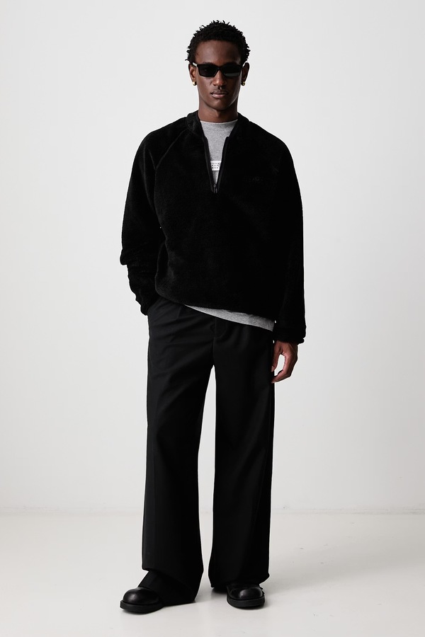 Кофта чоловіча флісова MM6 Maison Margiela колір чорний