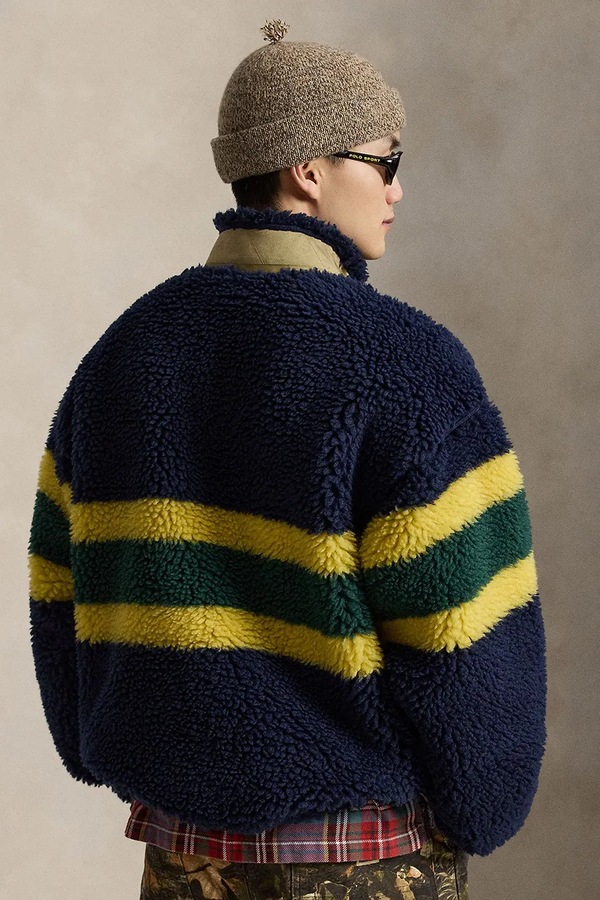 Кофта чоловіча флісова Polo Ralph Lauren колір темно-синій