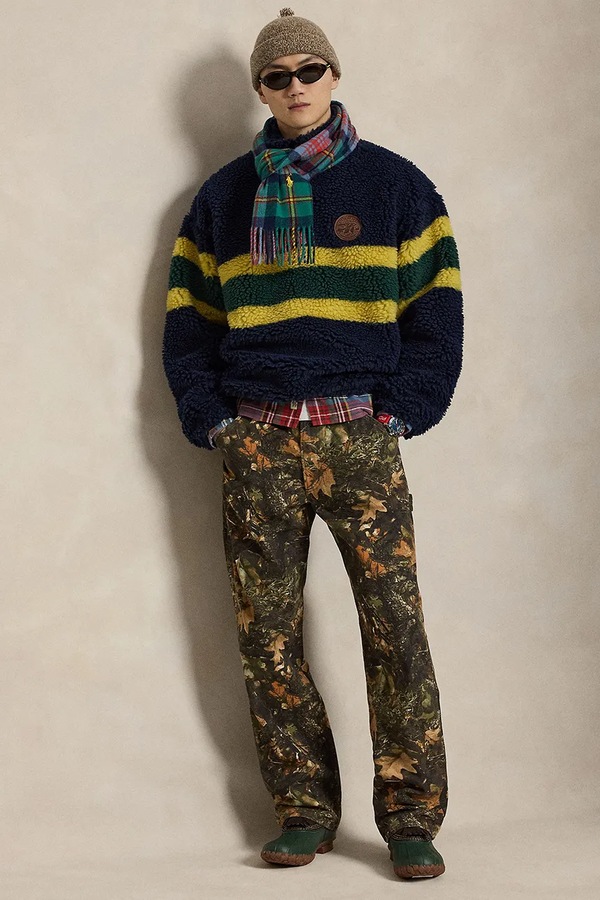 Кофта чоловіча флісова Polo Ralph Lauren колір темно-синій фото 2