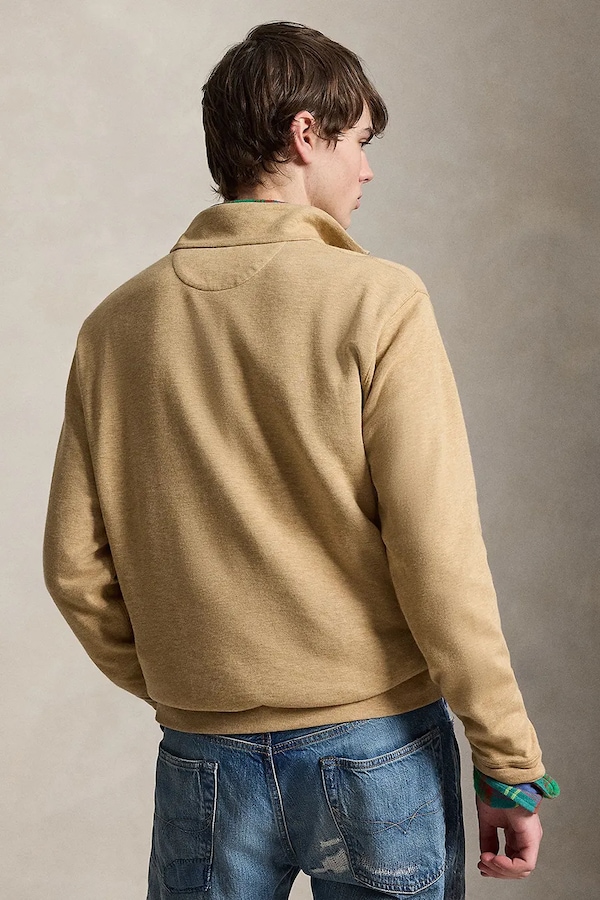 Кофта чоловіча з бавовною Polo Ralph Lauren колір бежевий