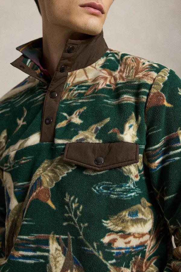 Кофта чоловіча флісова Polo Ralph Lauren колір барвистий фото 4