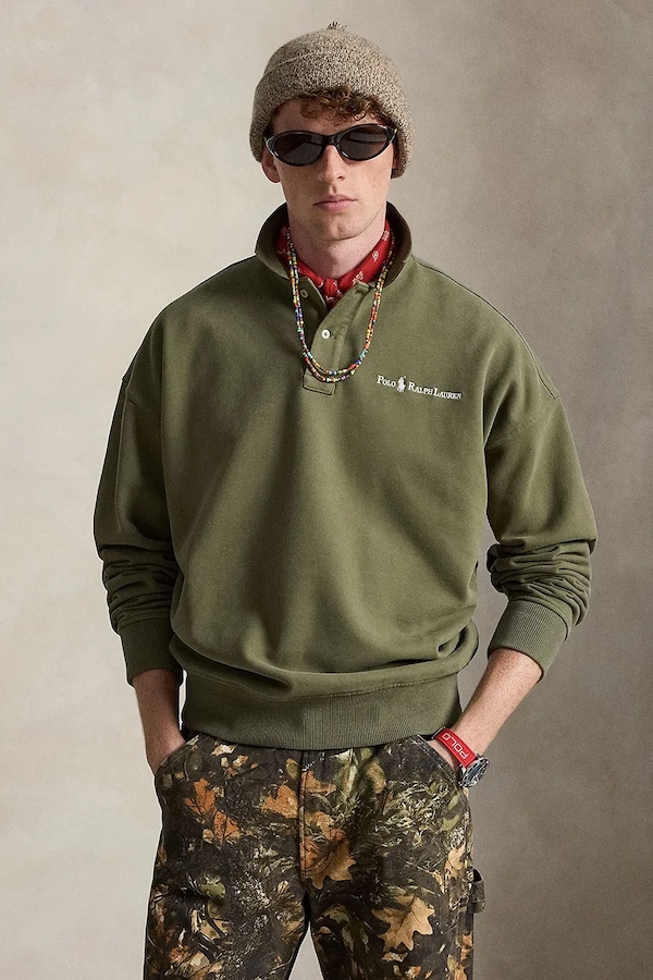 Поло чоловіче бавовняне Polo Ralph Lauren колір зелений