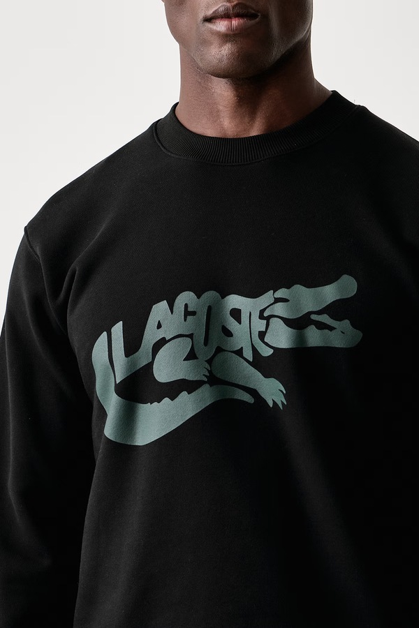 Кофта чоловіча бавовняна Lacoste колір чорний фото 4