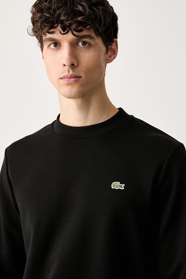 Кофта чоловіча бавовняна Lacoste колір чорний фото 4