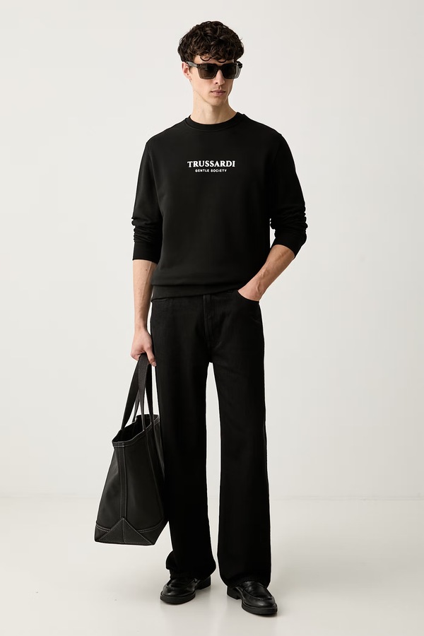 Кофта мужская хлопковая Trussardi цвет черный