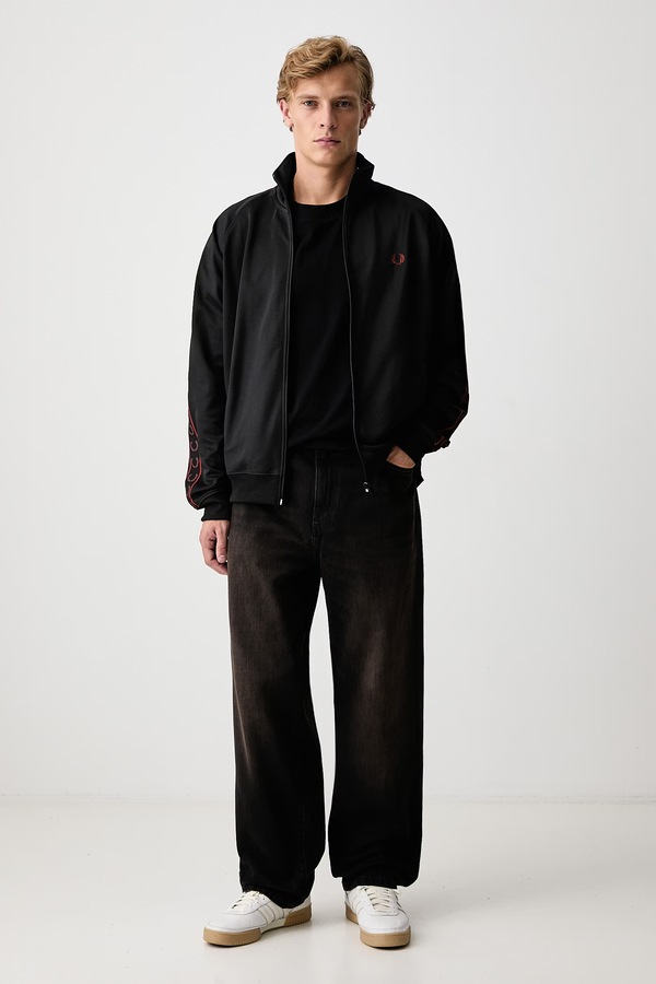 Кофта на застежке мужская Fred Perry цвет черный