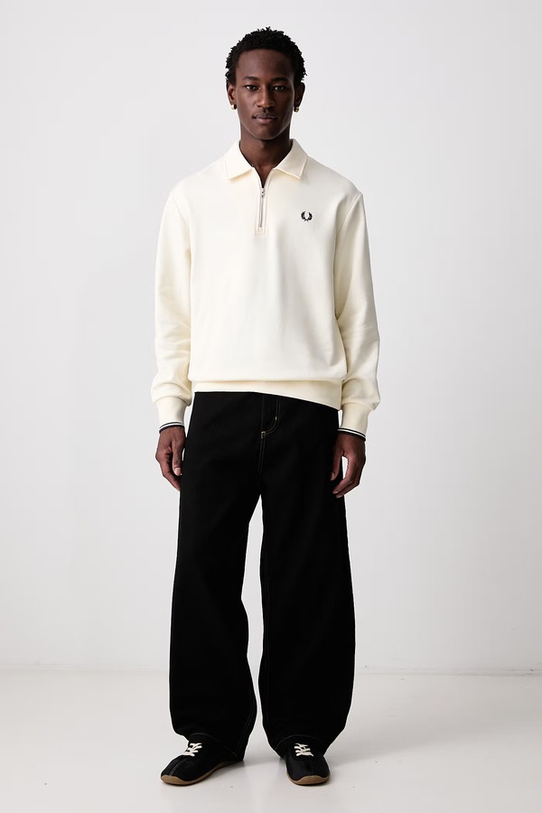 Кофта мужская хлопковая Fred Perry цвет бежевый