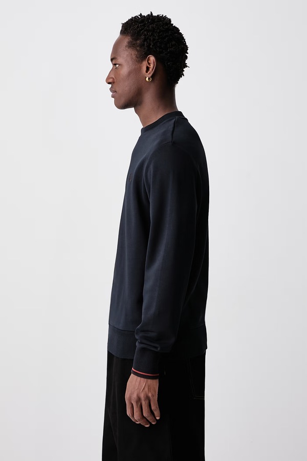 Кофта чоловіча бавовняна Fred Perry колір темно-синій фото 4
