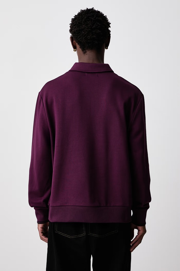 Кофта чоловіча бавовняна Fred Perry колір фіолетовий фото 2