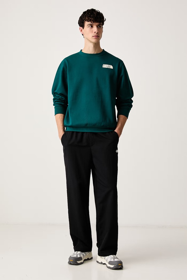 Кофта чоловіча з бавовною The North Face Retro колір зелений фото 2