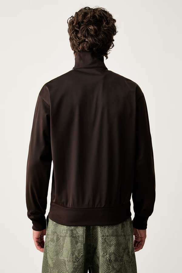 Кофта на застежке мужская adidas Originals Firebird цвет коричневый фото 2