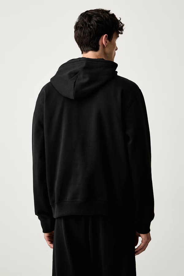 Кофта з капюшоном чоловіча з бавовною The North Face Essential колір чорний фото 3