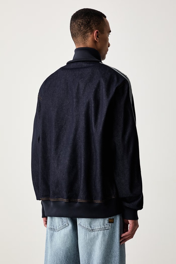 Куртка мужская джинсовая adidas Originals Firebird Adicolor Raw Denim цвет темно-синий фото 2