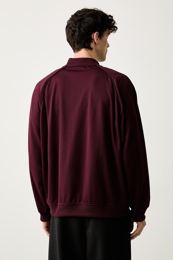 Кофта на застежке мужская adidas Originals SST Adicolor Classic Mesh цвет бордовый фото 2
