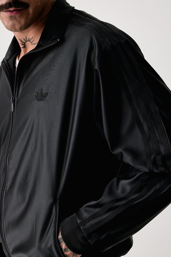 Кофта на застібці чоловіча adidas Originals Firebird Metallic колір чорний фото 4
