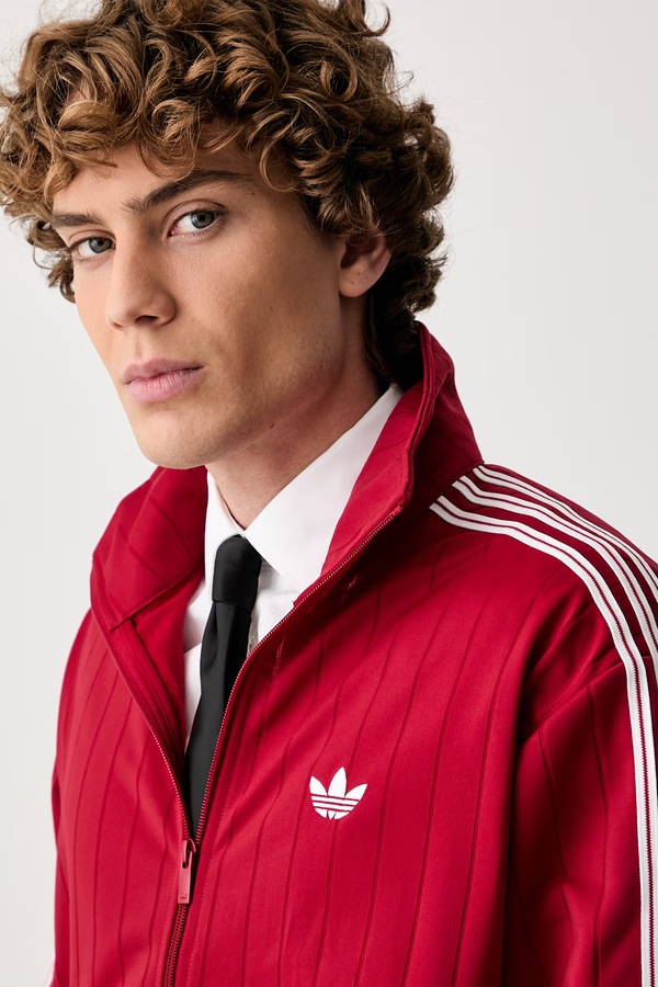 Кофта на застібці чоловіча adidas Originals Firebird Drop Needle колір червоний фото 4