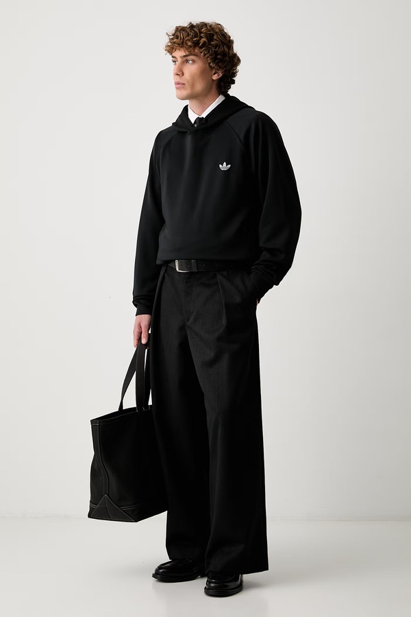 Кофта з капюшоном чоловіча adidas Originals Trefoil Essentials Spacer колір чорний фото 2