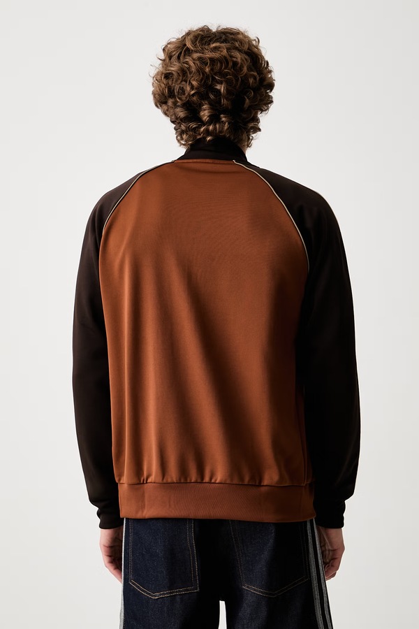 Кофта на застежке мужская adidas Originals цвет коричневый фото 2