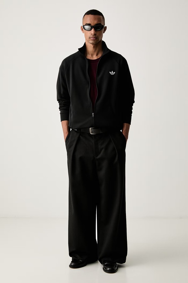 Кофта на застежке мужская adidas Originals Trefoil Essentials Spacer цвет черный