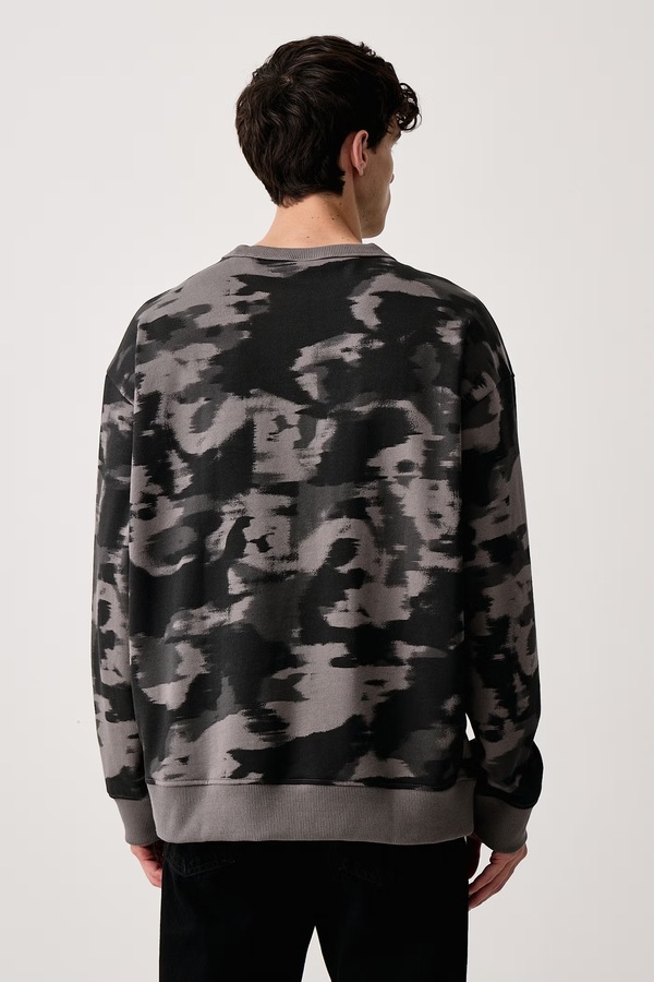 Кофта чоловіча бавовняна G-Star Motion camo r колір сірий фото 3