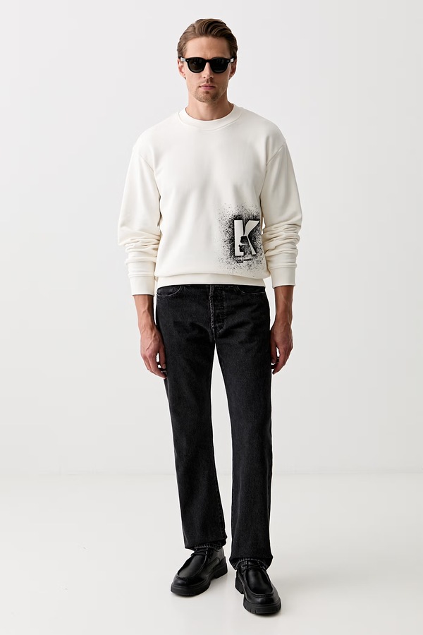 Кофта чоловіча з бавовною Karl Lagerfeld Jeans колір бежевий