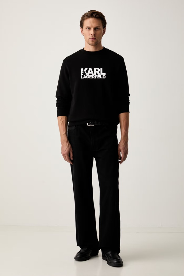Кофта чоловіча бавовняна Karl Lagerfeld колір чорний